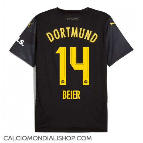 Maglie da calcio Borussia Dortmund Maximilian Beier #14 Seconda Maglia 2024-25 Manica Corta